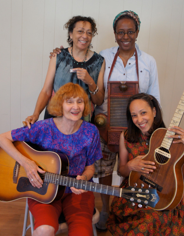 Women in the Blues: Top: Jackie Merritt and resa Gibbs. Front: Eleanor Ellis and Valerie Turner