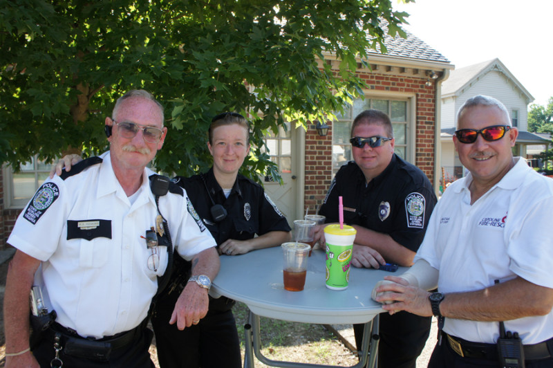 The polite local police force had no troubles, other than a man who was overcome by heat exhaustion. Maybe it was because he didn’t have an ID, as the best relief form the sweltering day was the cold beer they sold in a little tent, but even octogenarians were carded. No I.D. no beer. These crazy liquor laws!