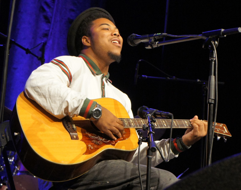 Marcus Cartwright at the Augusta Heritage Center in Elkins, West Virginia, Blues & Swing Week 2016.