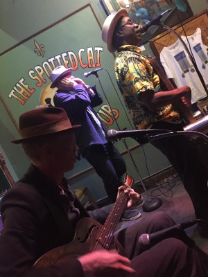 Washboard Chaz Trio at the Spotted cat in New Orleans. April 2017. Photo by Frank Matheis