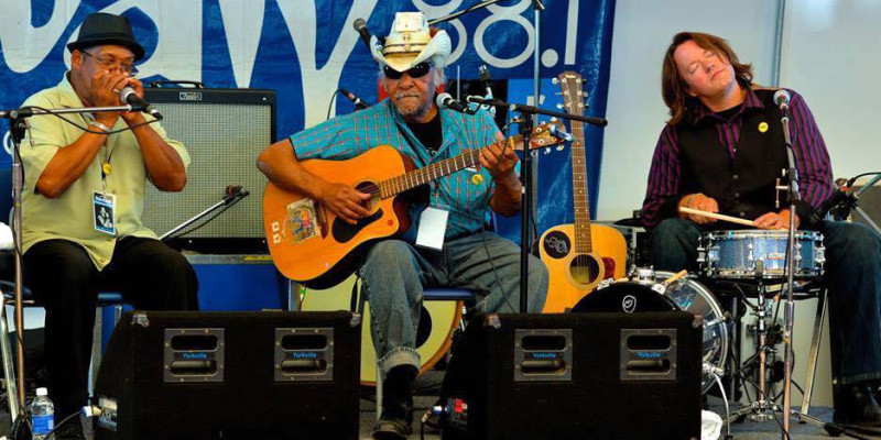 Jay Summerour, Warner Williams and Eric Selby. Photo by Martin Goettsch at the Pennsylvania Blues Festival 2014