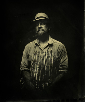 Wetplate self portrat. Photo by Bill Steber