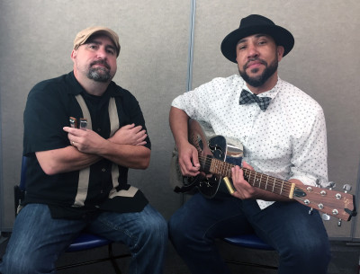 Parker and Gray at the 2018 Piedmont Blues Festival in Bowling Green, Virginia. By Frank Matheis. (Scott Gray L. Daniel Parker R)