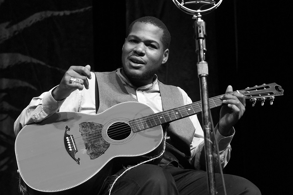 Musician playing guitar