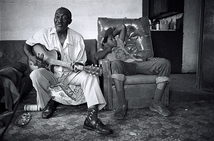 man playing guitar