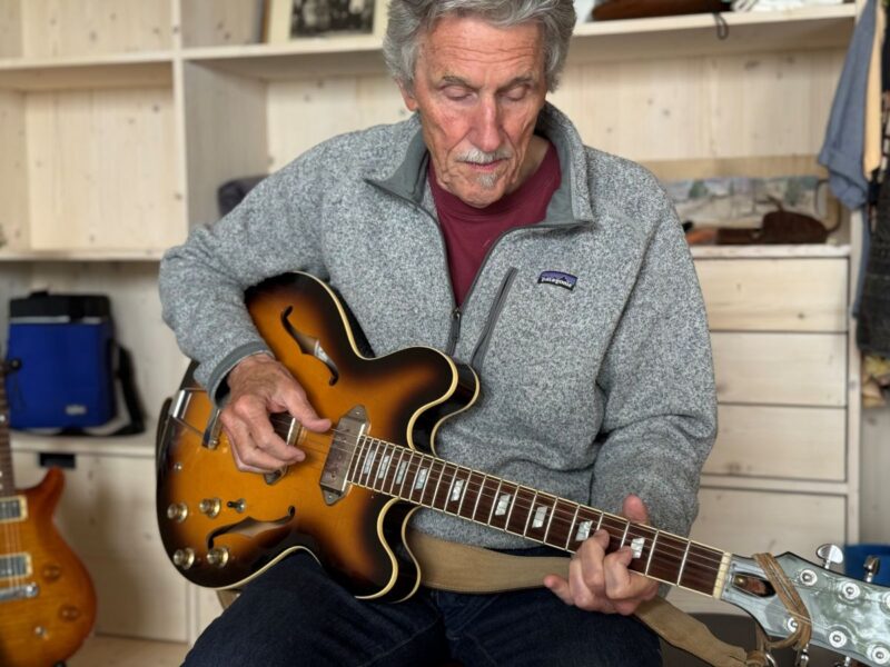 Walter Liniger playing guitar